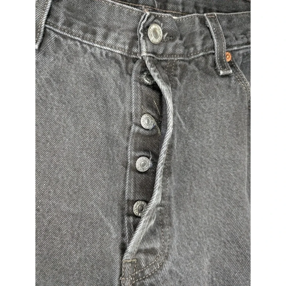 Levis 501 Jeans Men's Size 36x29 Black Denim Full Button Fly‎ Levi Straight Leg